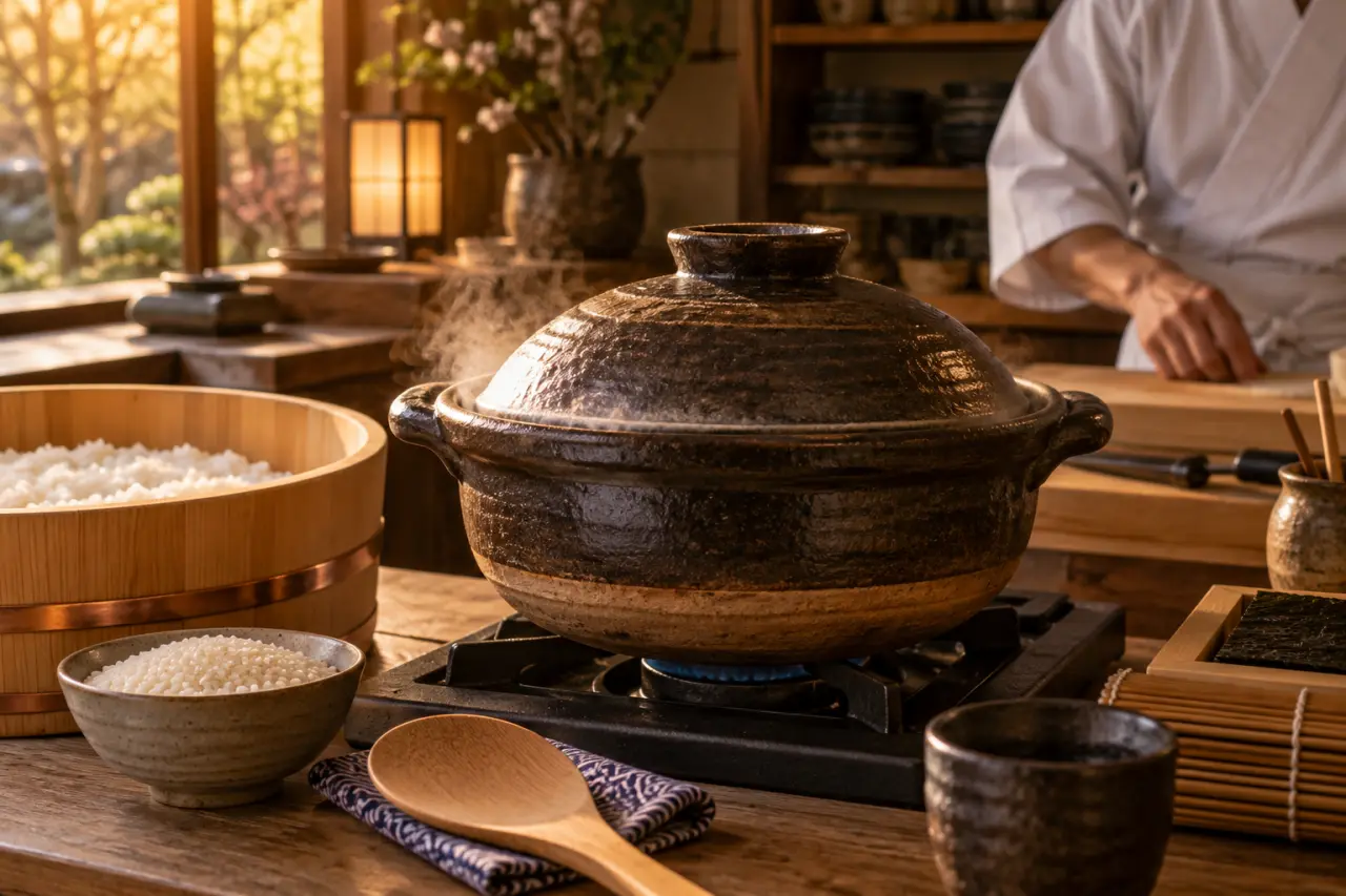 Cuire le riz à sushi : le couvercle qu’il ne faut jamais soulever