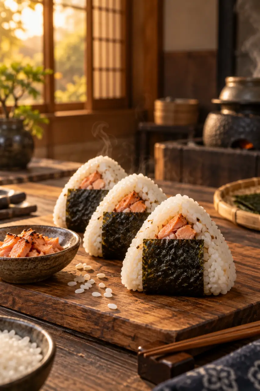 Onigiri saumon : 30 minutes pour des triangles qui tiennent à la main