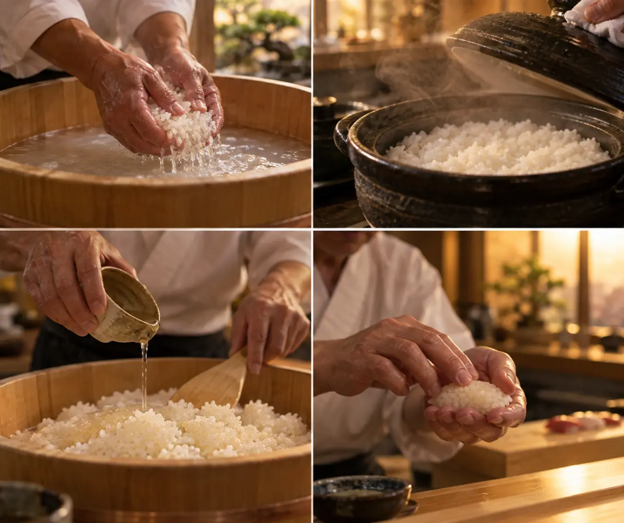 Un riz à sushi brillant et souple repose sur 4 gestes précis