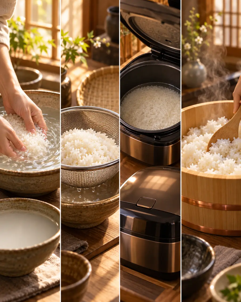 Un riz à sushi souple et non pâteux au rice cooker, en 4 gestes précis
