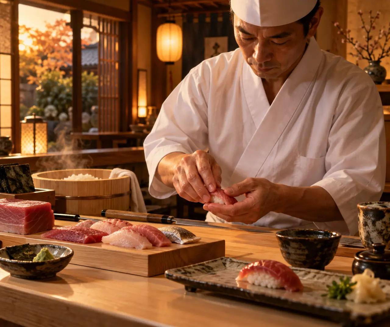 Le sushi est japonais, avec une origine asiatique et une transformation au Japon