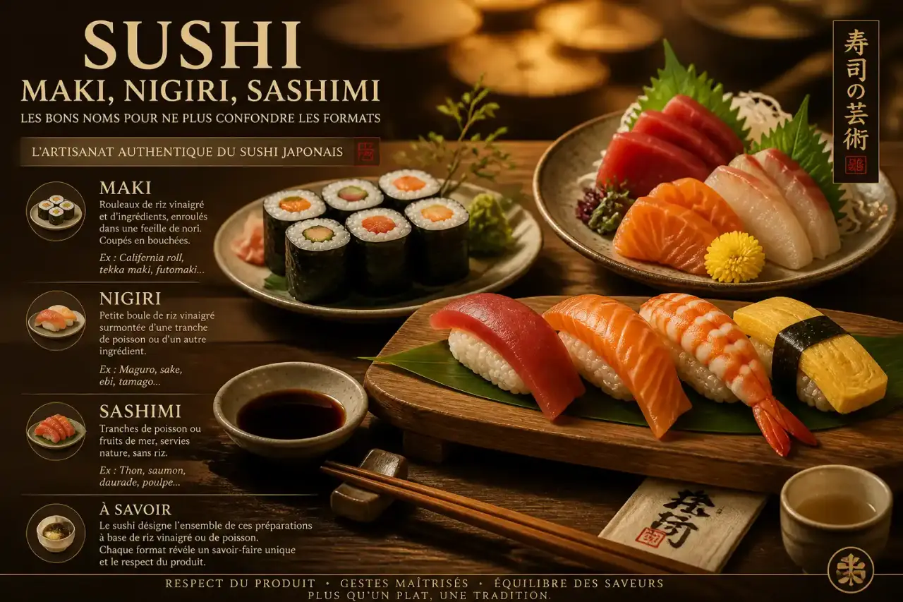 Sushi, maki, nigiri, sashimi : les bons noms pour ne plus confondre les formats
