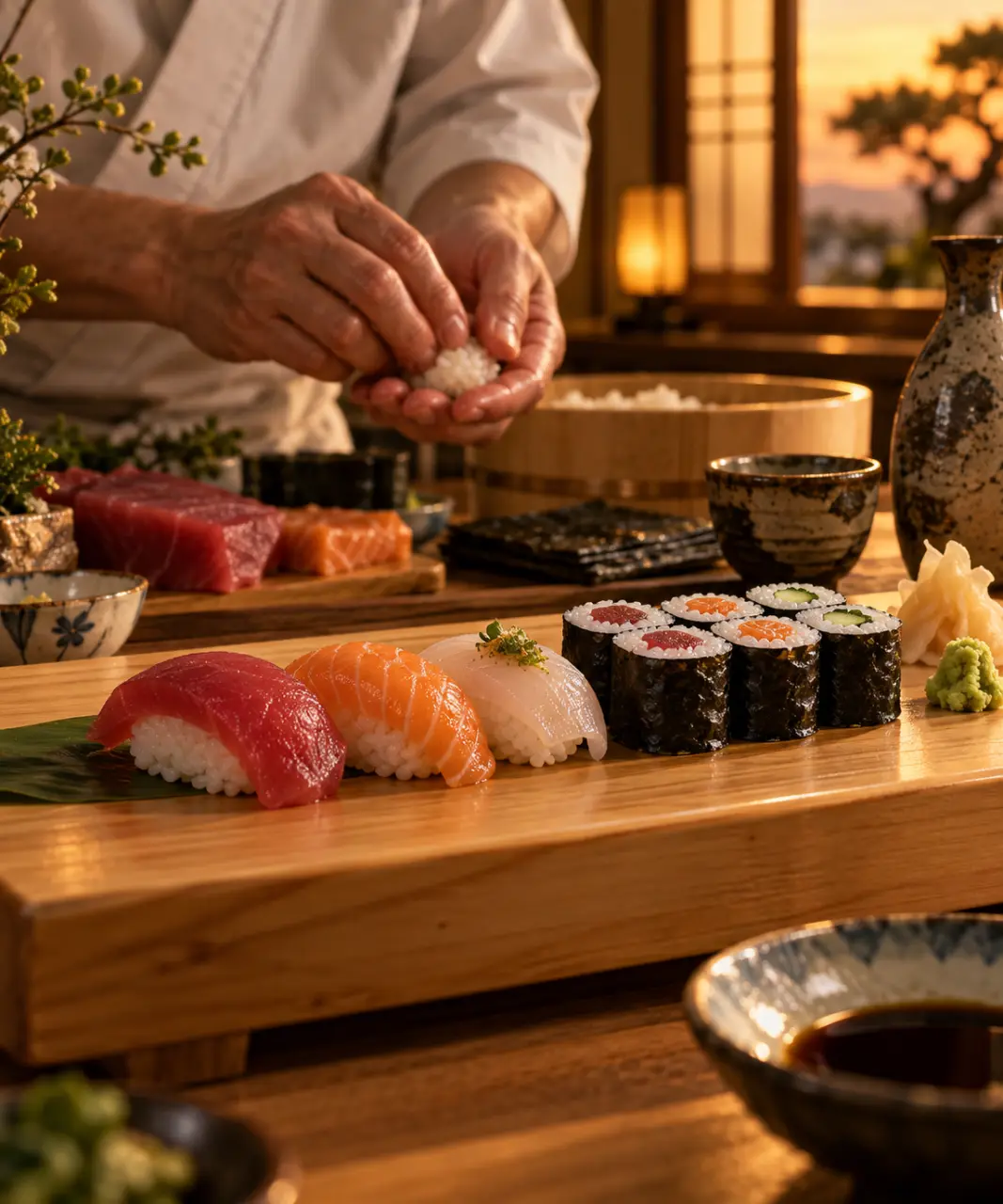 Sushi ou maki : le riz les rapproche, la forme les distingue