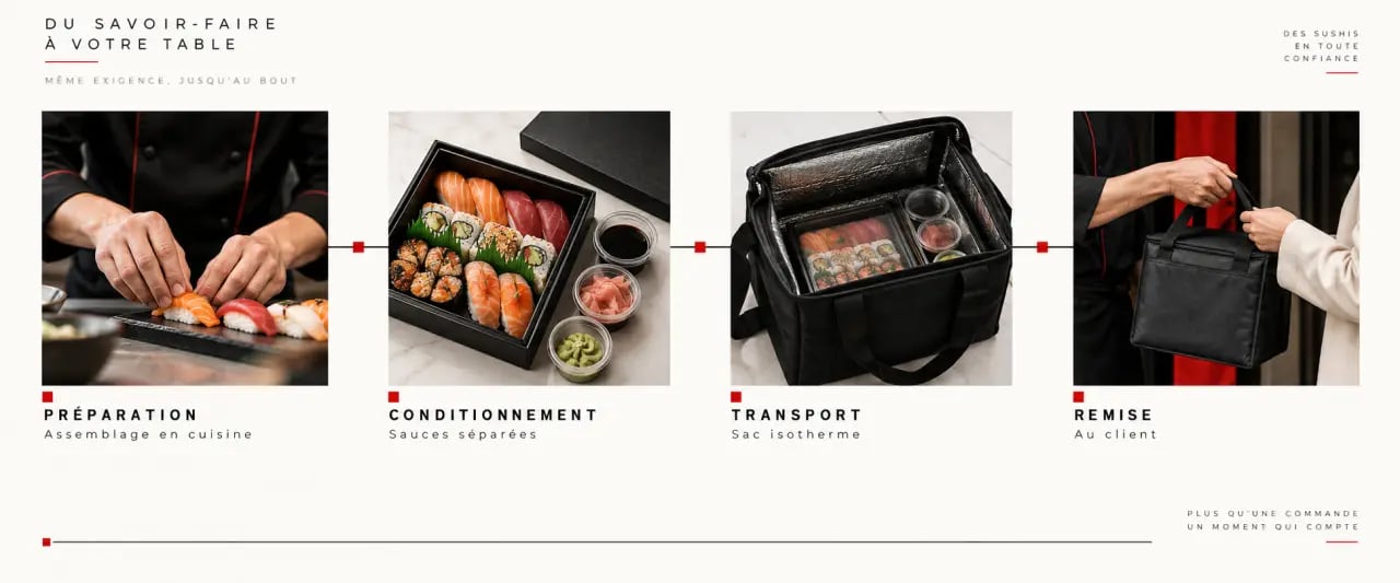 Livraison sushi qualité : préparation, conditionnement et transport d’un plateau de sushis