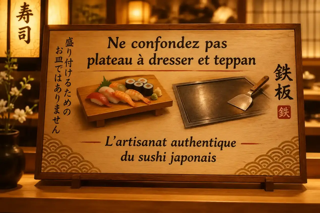 Plaque japonaise de cuisine : ne confondez pas plateau à dresser et teppan