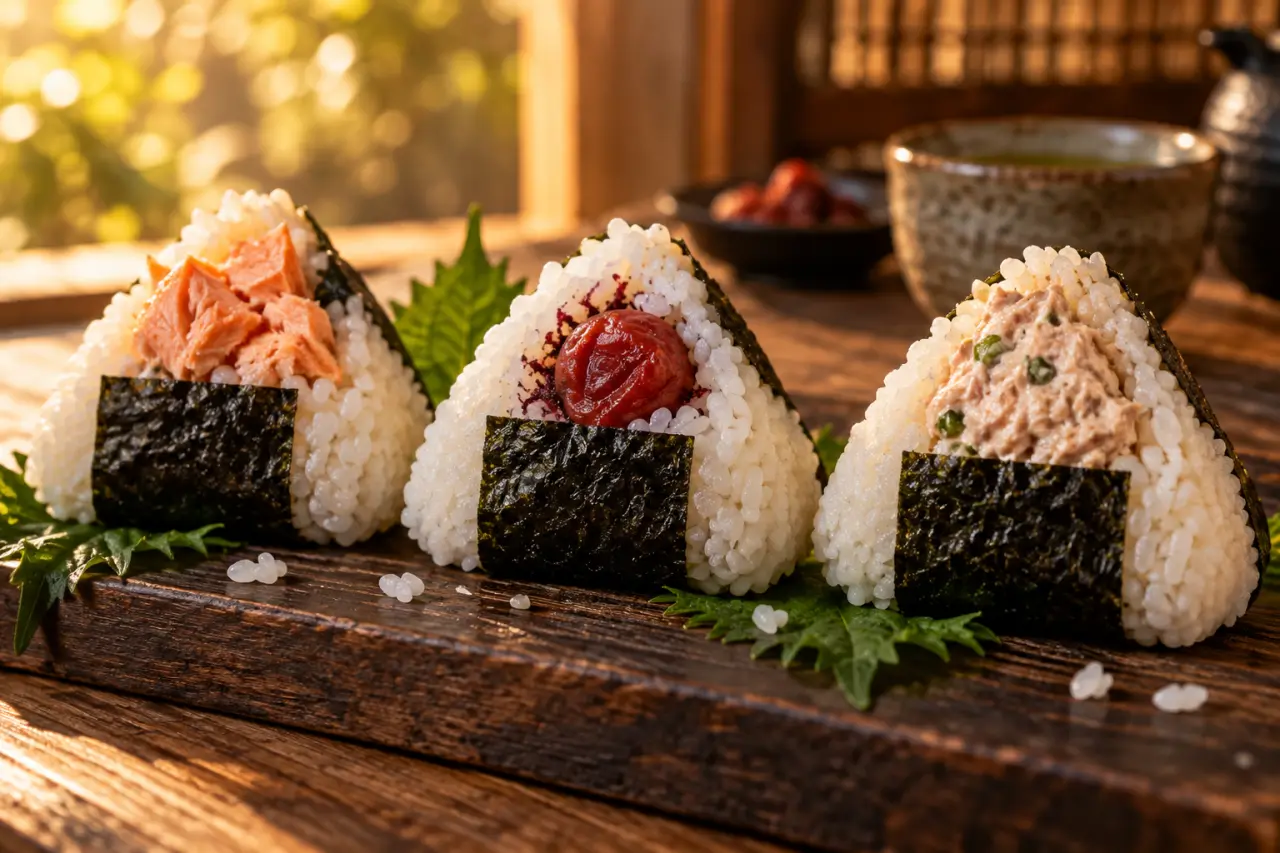Garniture onigiri : saumon, umeboshi ou thon-mayonnaise pour un cœur toujours savoureux